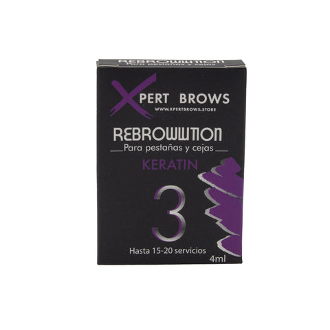 Locion Rebrowlution KERATIN 3 - 5 sobres 0.8 ml. Aprox 10-15 servicios - XpertBrows