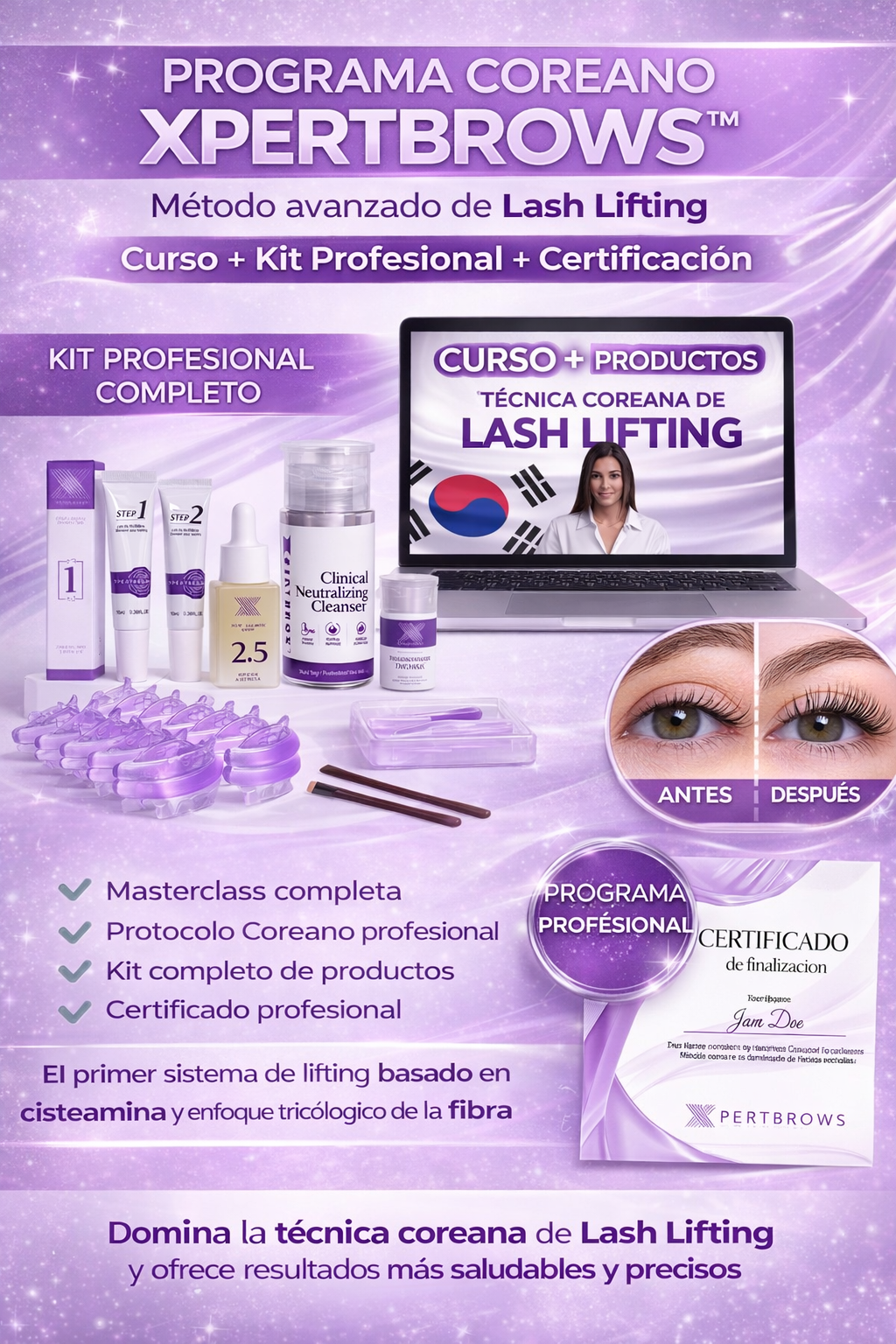 PROGRAMA COREANO XPERTBROWS™ (KIT PRODUCTOS + FORMACION INCLUIDA) - XpertBrows