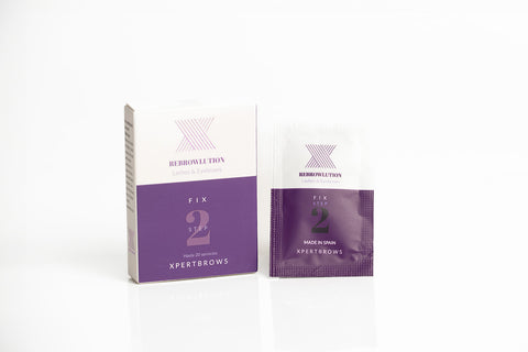 Locion Rebrowlution FIX 2 - 5 sobres 1 ml. Aprox 10-15 servicios - XpertBrows