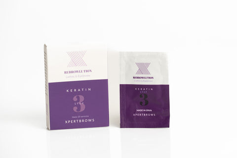Locion Rebrowlution KERATIN 3 - 5 sobres 1 ml. Aprox 10-15 servicios - XpertBrows