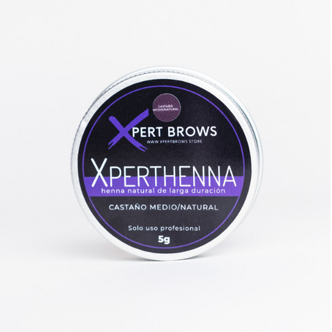 XPERTHENNA 5g Cápsulas tono castaño medio/natural (efecto Bio-tattoo) - XpertBrows