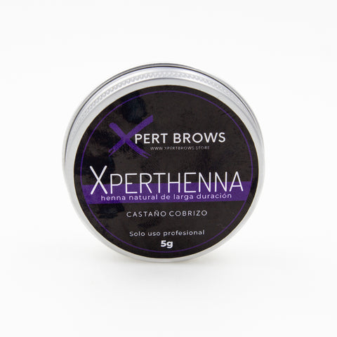 XPERTHENNA 5g Cápsulas tono castaño cobrizo (efecto bio-tattoo) - XpertBrows